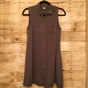 Mossimo Button Down Tank Size Large Army Green